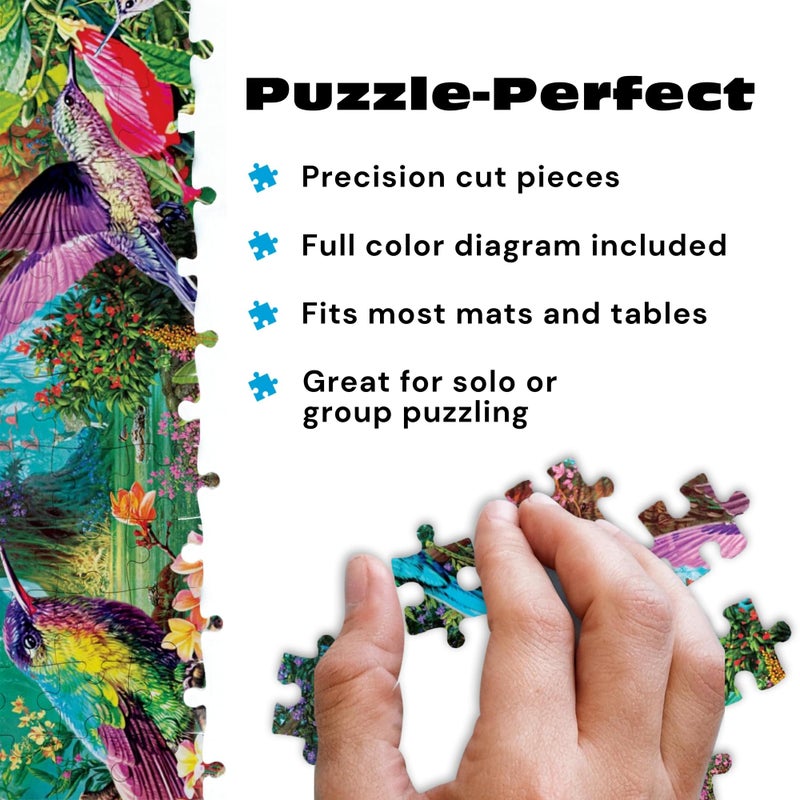 Buffalo Games - Hummingbird Garden - Steve Read - 500 Piece Jigsaw Puzzle for Adults - Vibrant Nature Puzzle Perfect for Game Nights - Finished Size 21.25 x 15.00 - Bonus Poster Included - Image 4